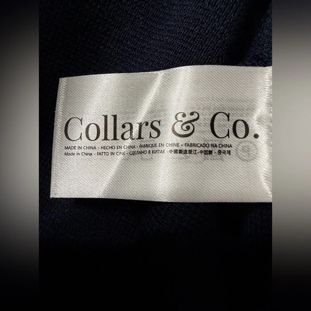 Collars&Co NWT Milano Deconstructed Knit Swazer Merino Blend Sweater Blazer Navy
